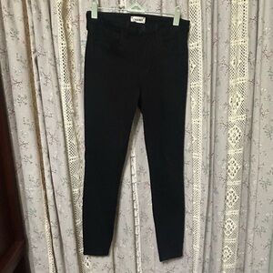 L'AGENCE Margot High Rise Skinny Stretch Denim Jean Noir Size 25 EUC